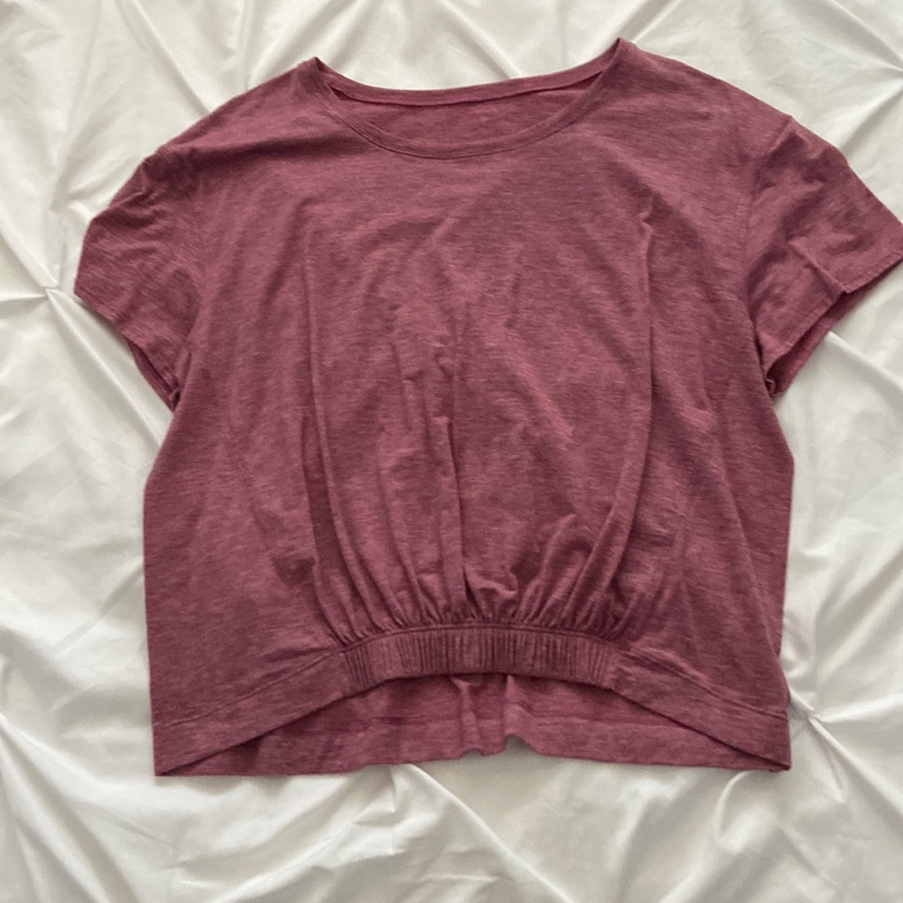 Red Lululemon workout top